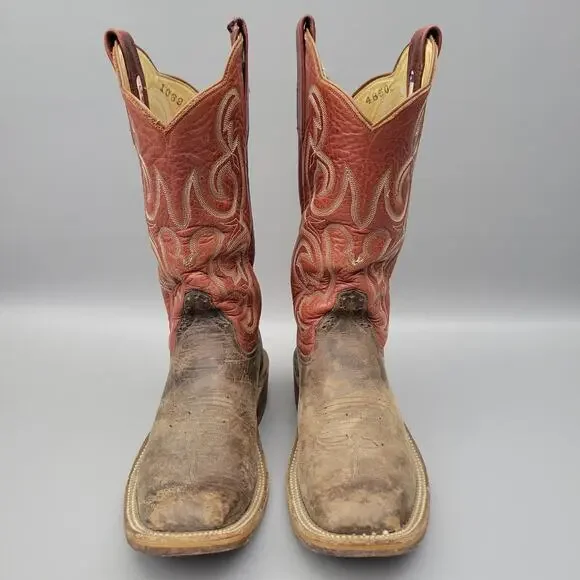 Vintage Rios of Mercedes Men’s Cowboy Boots Size 8.5 D Made In USA